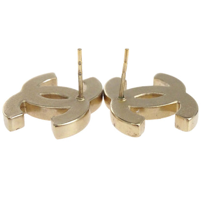 Chanel Pierced Earrings CC Gold B14K