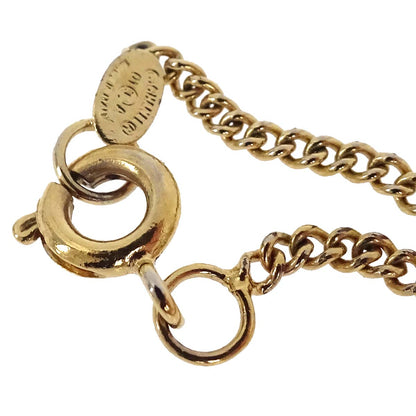 Chanel Rhinestone Gold Black CC Necklace 01A