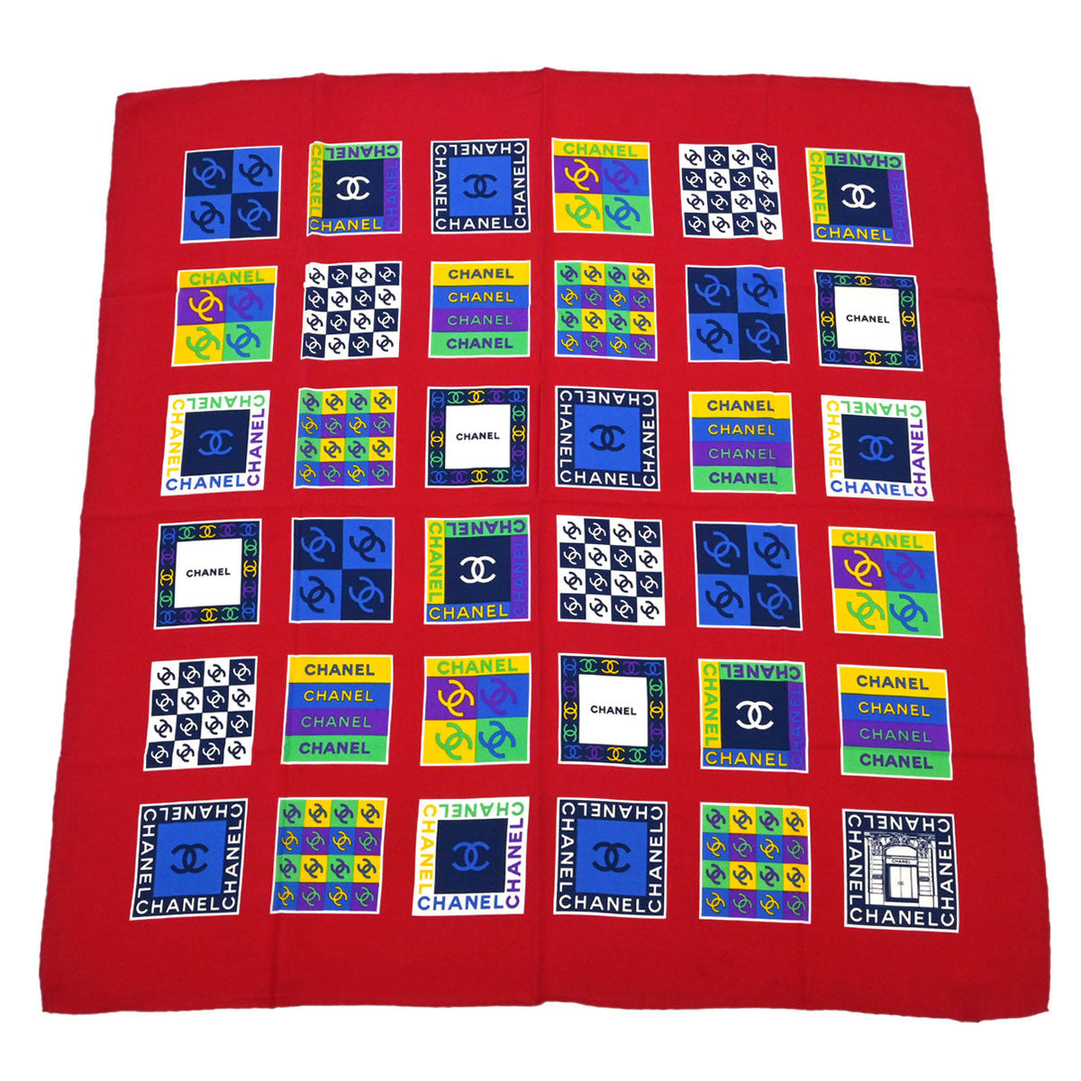Chanel Red Scarf Small Good