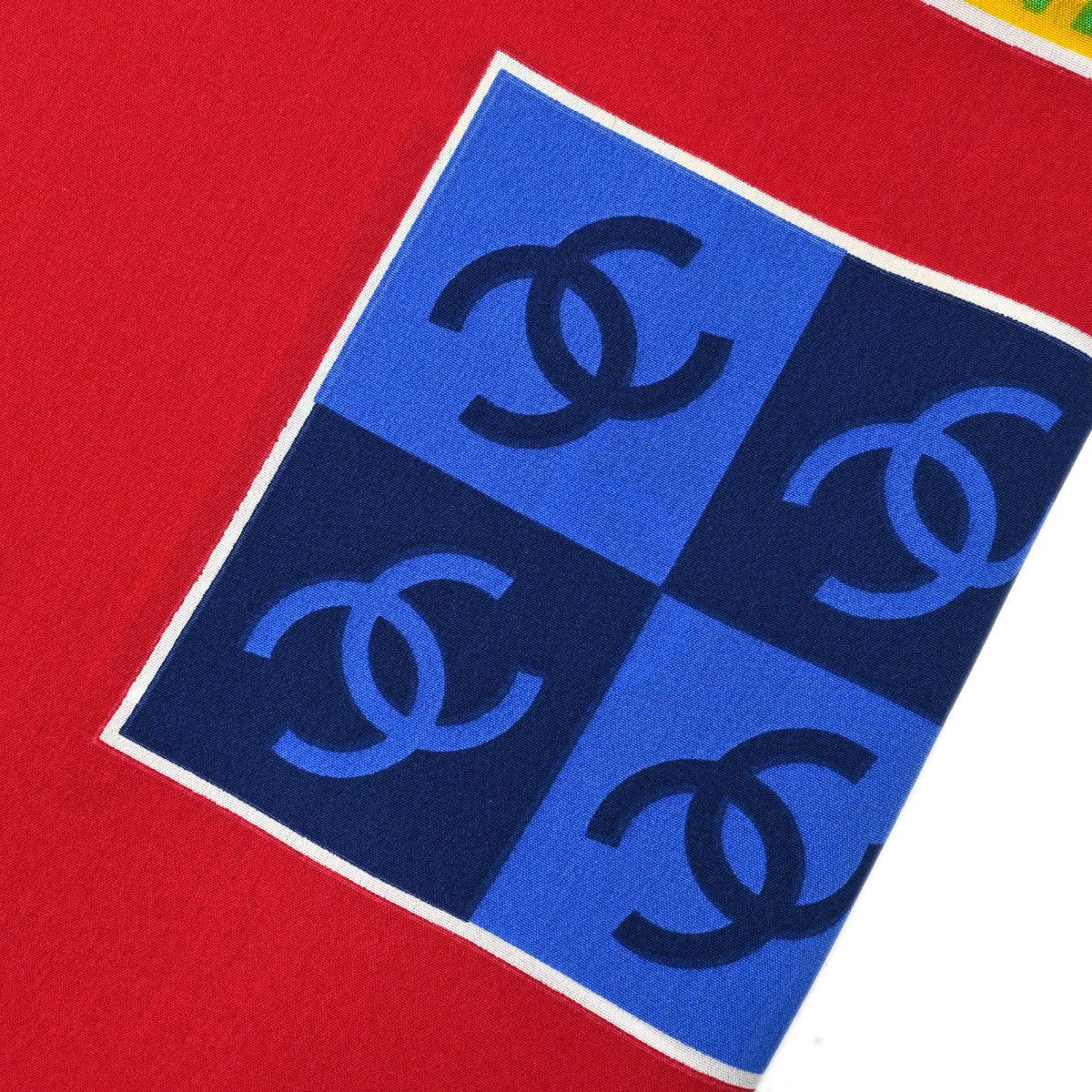 Chanel Red Scarf Small Good