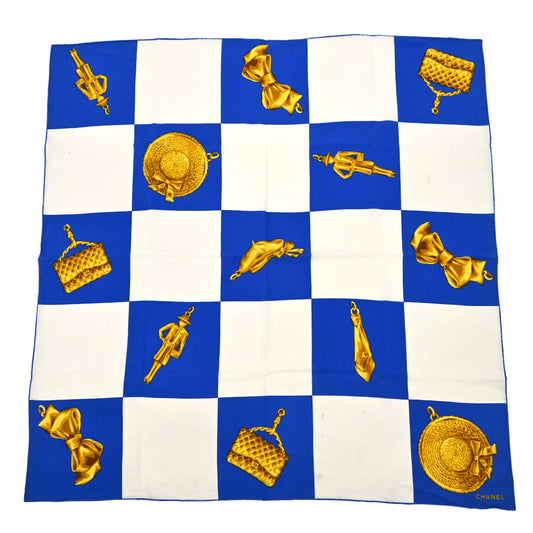 Chanel Blue Icon Scarf Small Good