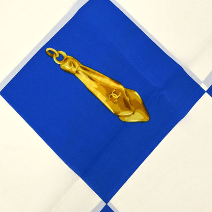 Chanel Blue Icon Scarf Small Good