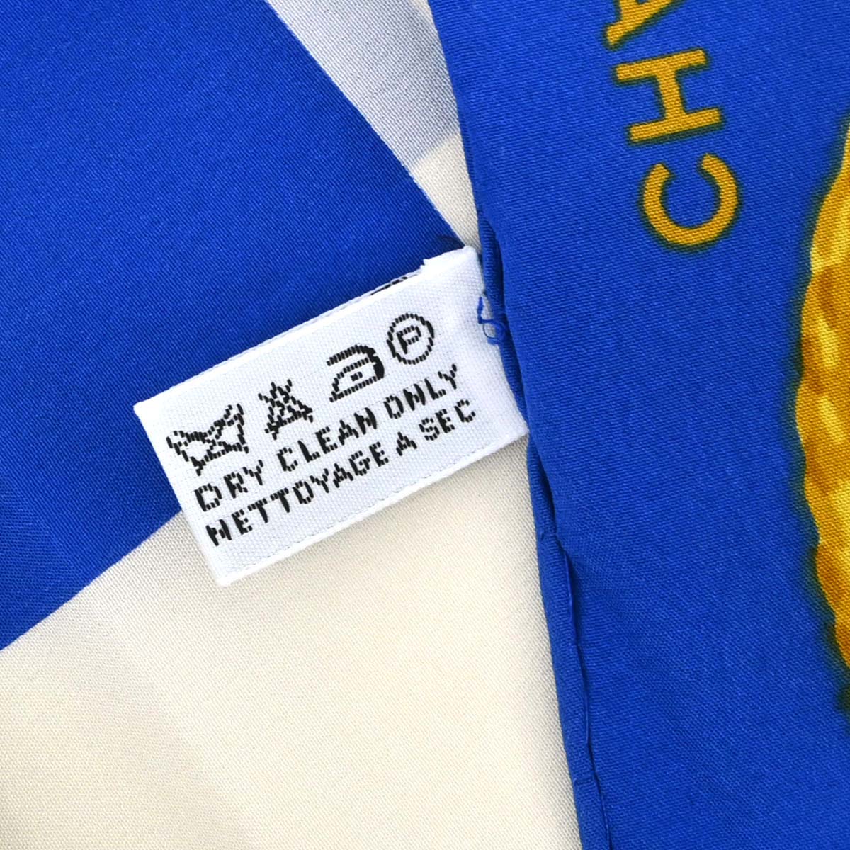 Chanel Blue Icon Scarf Small Good