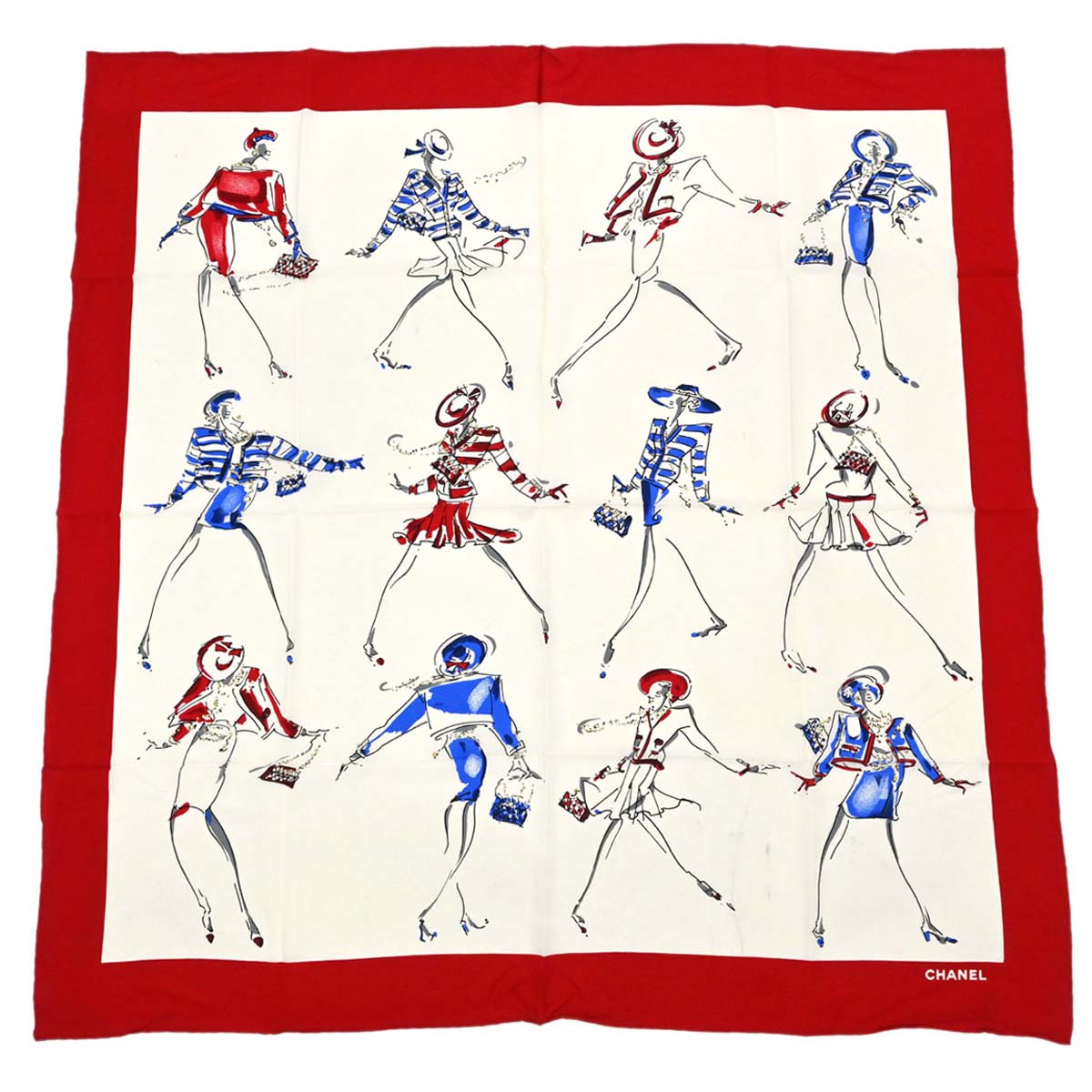 Chanel Mademoiselle Print Silk Scarf 90
