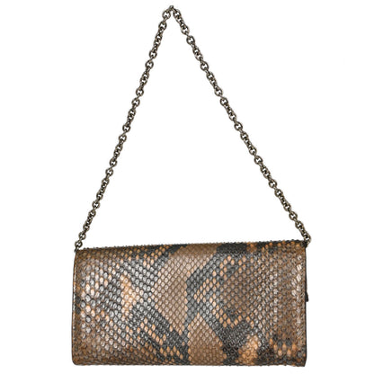 Gucci * Brown Putyon Lady Lock Chain Wallet
