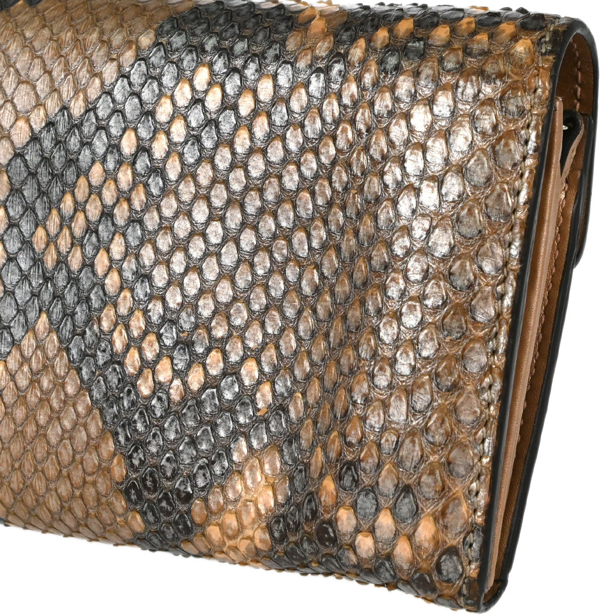 Gucci * Brown Putyon Lady Lock Chain Wallet