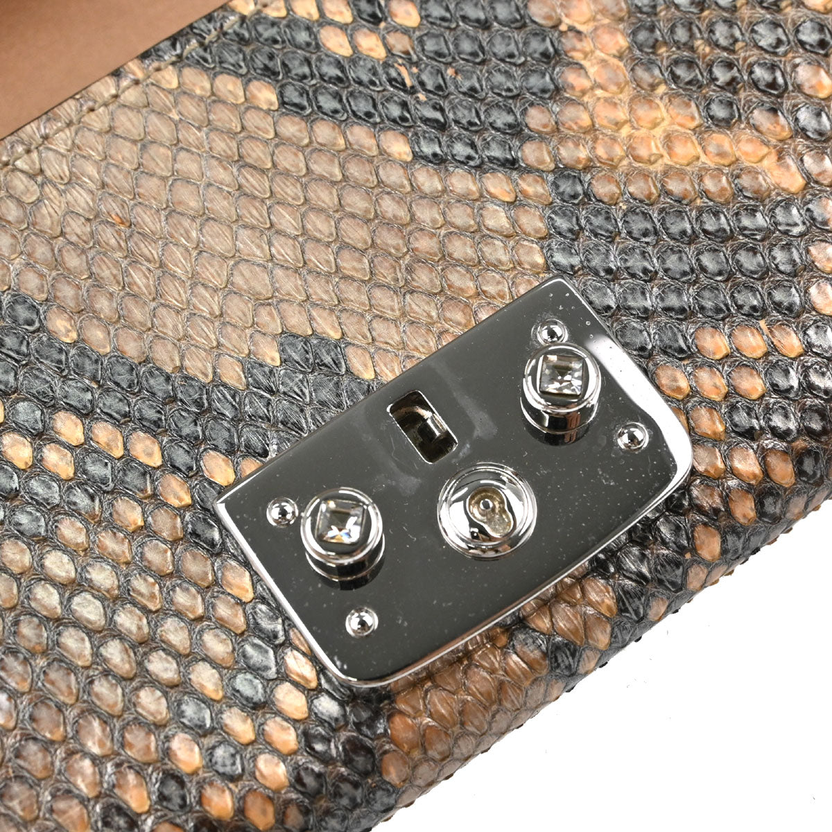 Gucci * Brown Putyon Lady Lock Chain Wallet