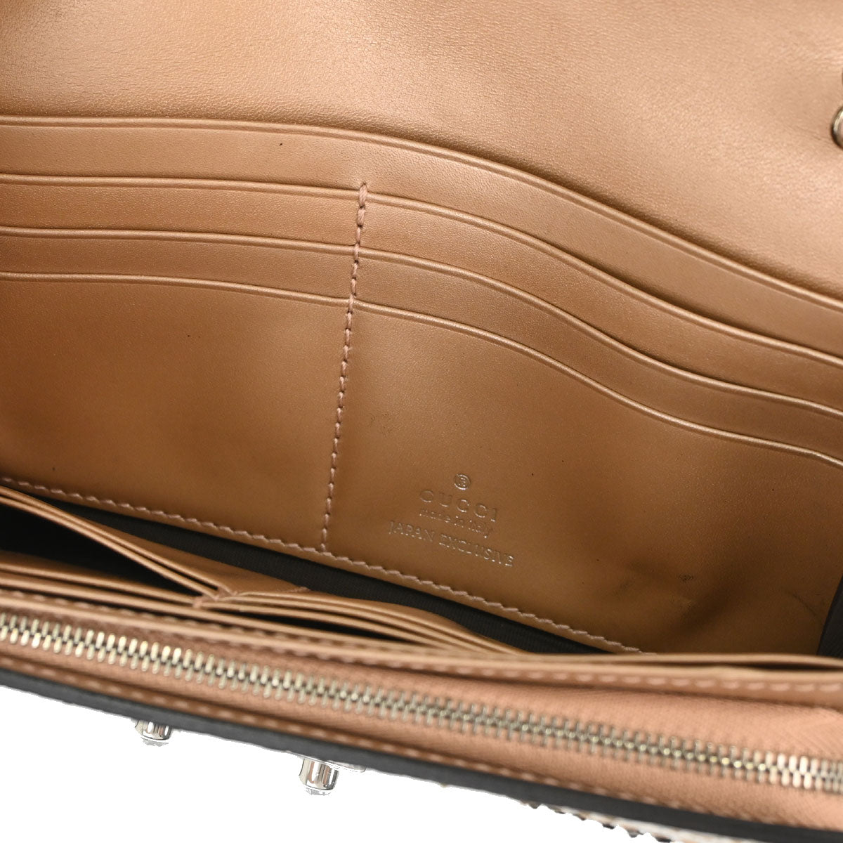 Gucci * Brown Putyon Lady Lock Chain Wallet