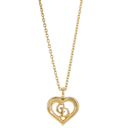 Christian Dior Heart Necklace Pendant Gold