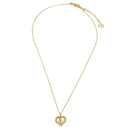 Christian Dior Heart Necklace Pendant Gold