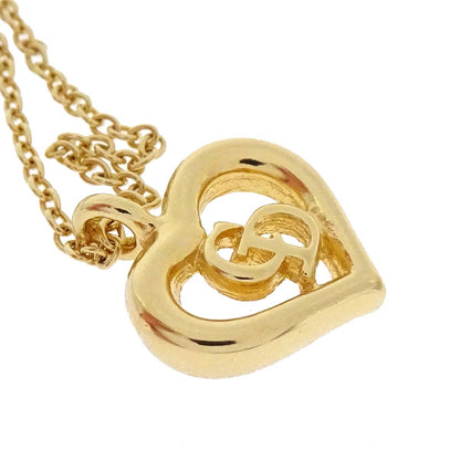 Christian Dior Heart Necklace Pendant Gold