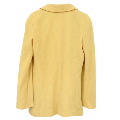 Chanel 1999 Single Breasted Jacket Tweed Yellow #38