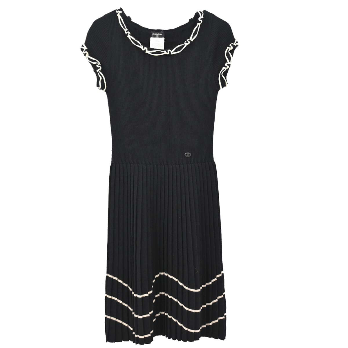 Chanel 2007 Short Sleeve Dress Black #36
