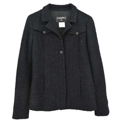 Chanel 2004 Tweed Jacket Black #34