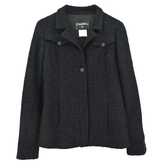 Chanel 2004 Tweed Jacket Black #34