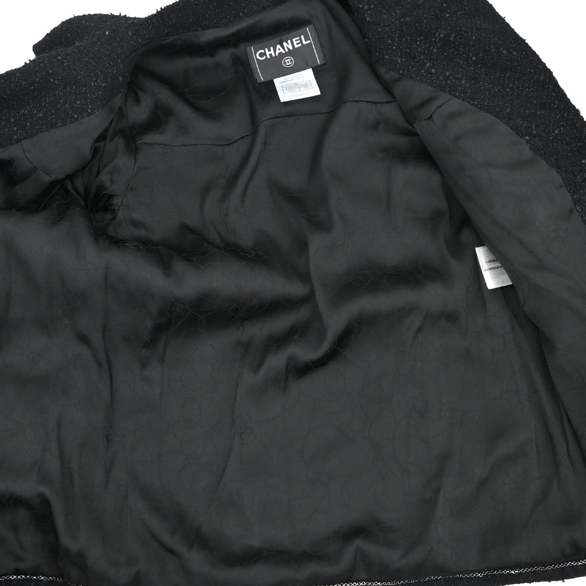 Chanel 2004 Tweed Jacket Black #34