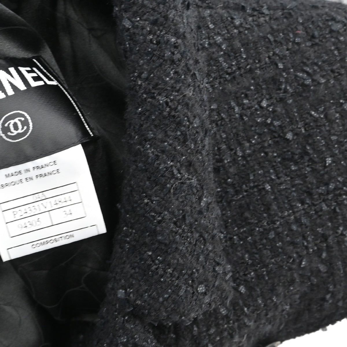 Chanel 2004 Tweed Jacket Black #34