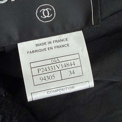 Chanel 2004 Tweed Jacket Black #34