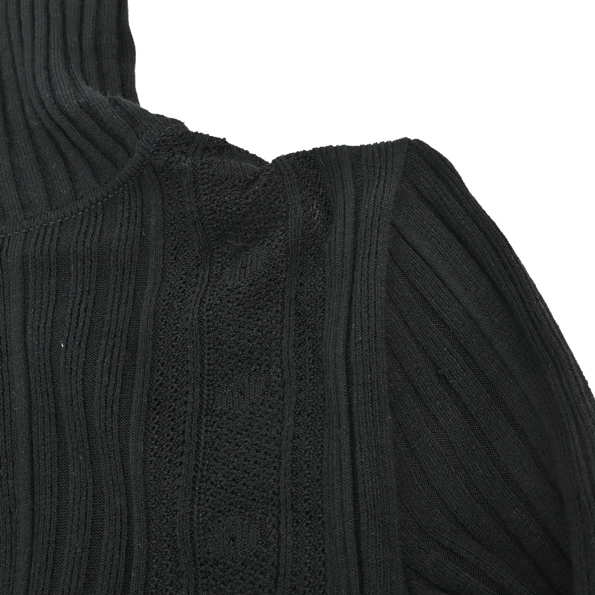 Chanel 2005 Long Sleeve Turtleneck Sweater Knit Top Black #34