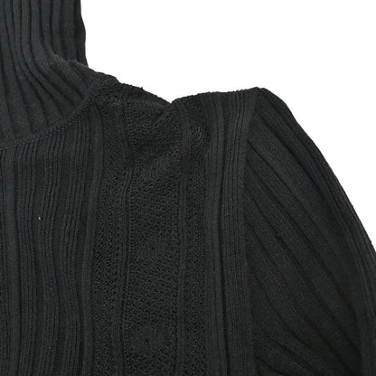 Chanel 2005 Long Sleeve Turtleneck Sweater Knit Top Black #34