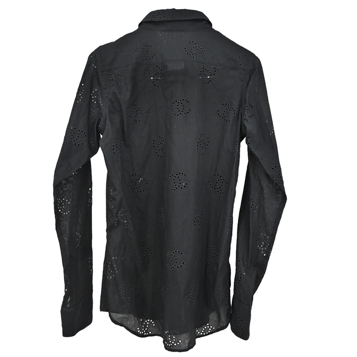 Chanel 2008 Blouse Shirt Black #34