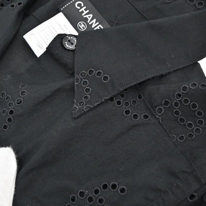 Chanel 2008 Blouse Shirt Black #34
