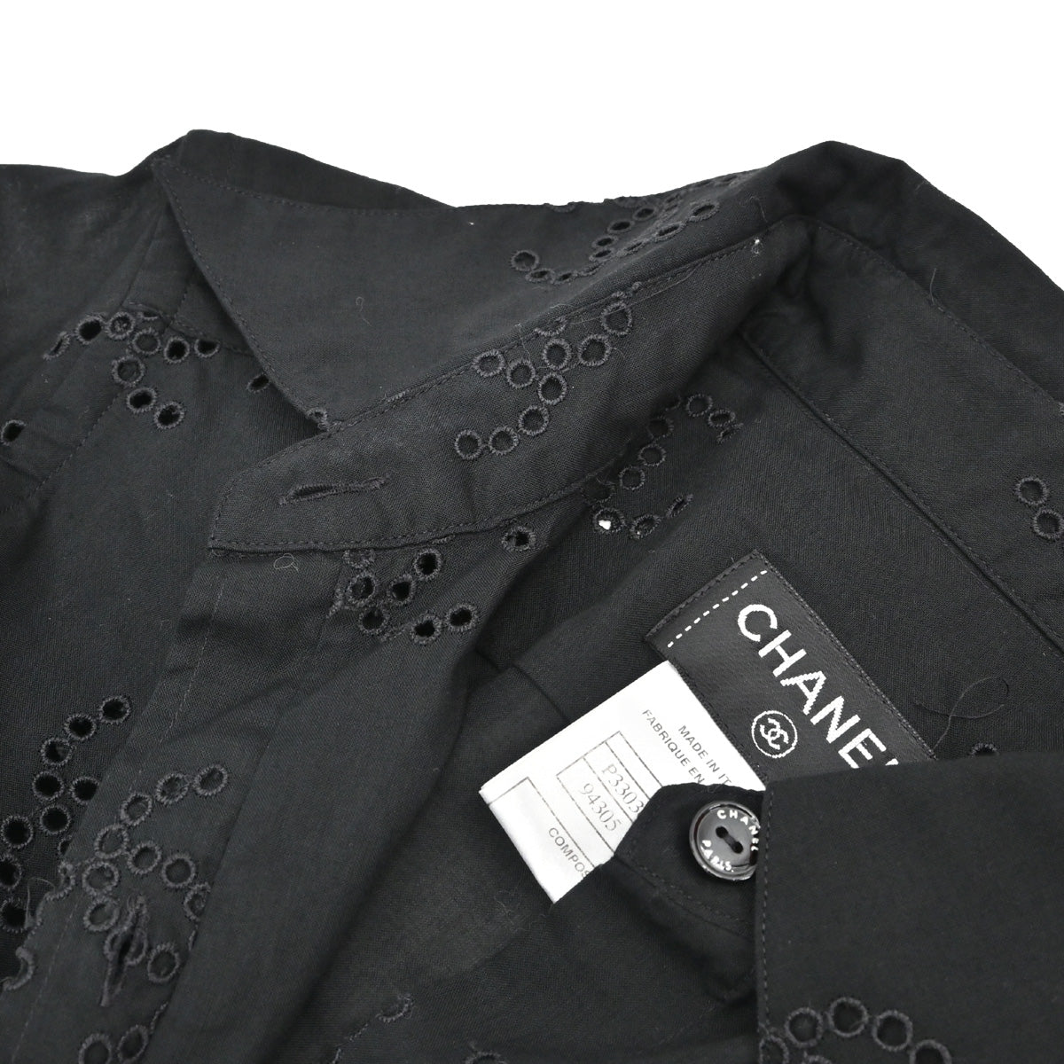Chanel 2008 Blouse Shirt Black #34