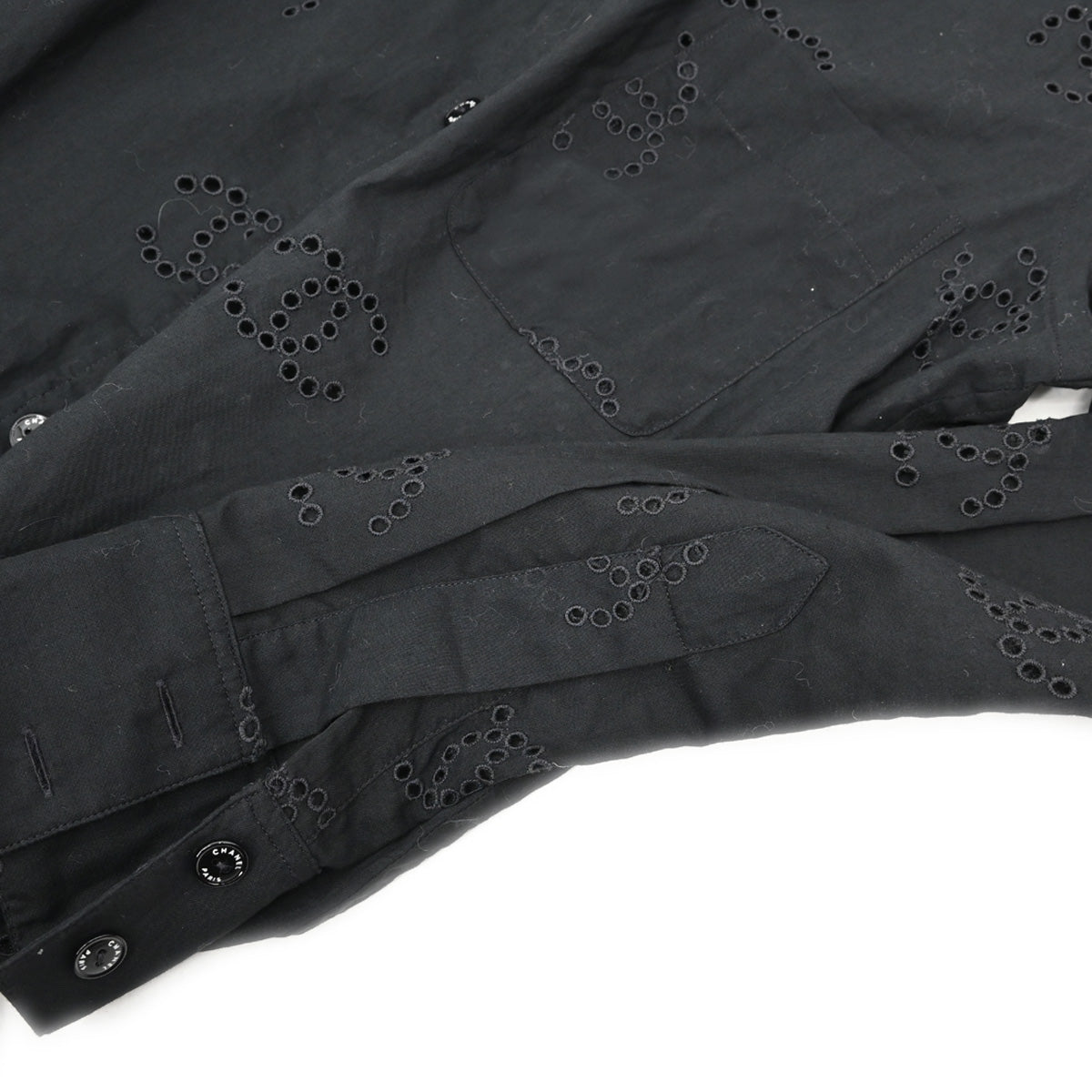 Chanel 2008 Blouse Shirt Black #34