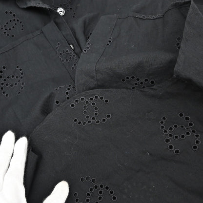 Chanel 2008 Blouse Shirt Black #34