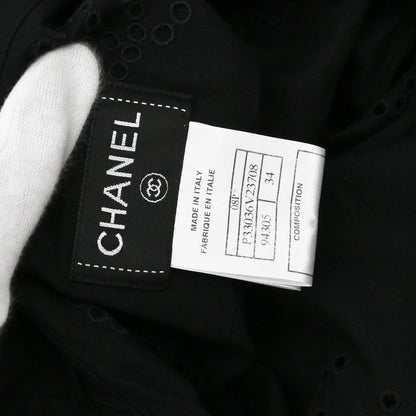 Chanel 2008 Blouse Shirt Black #34
