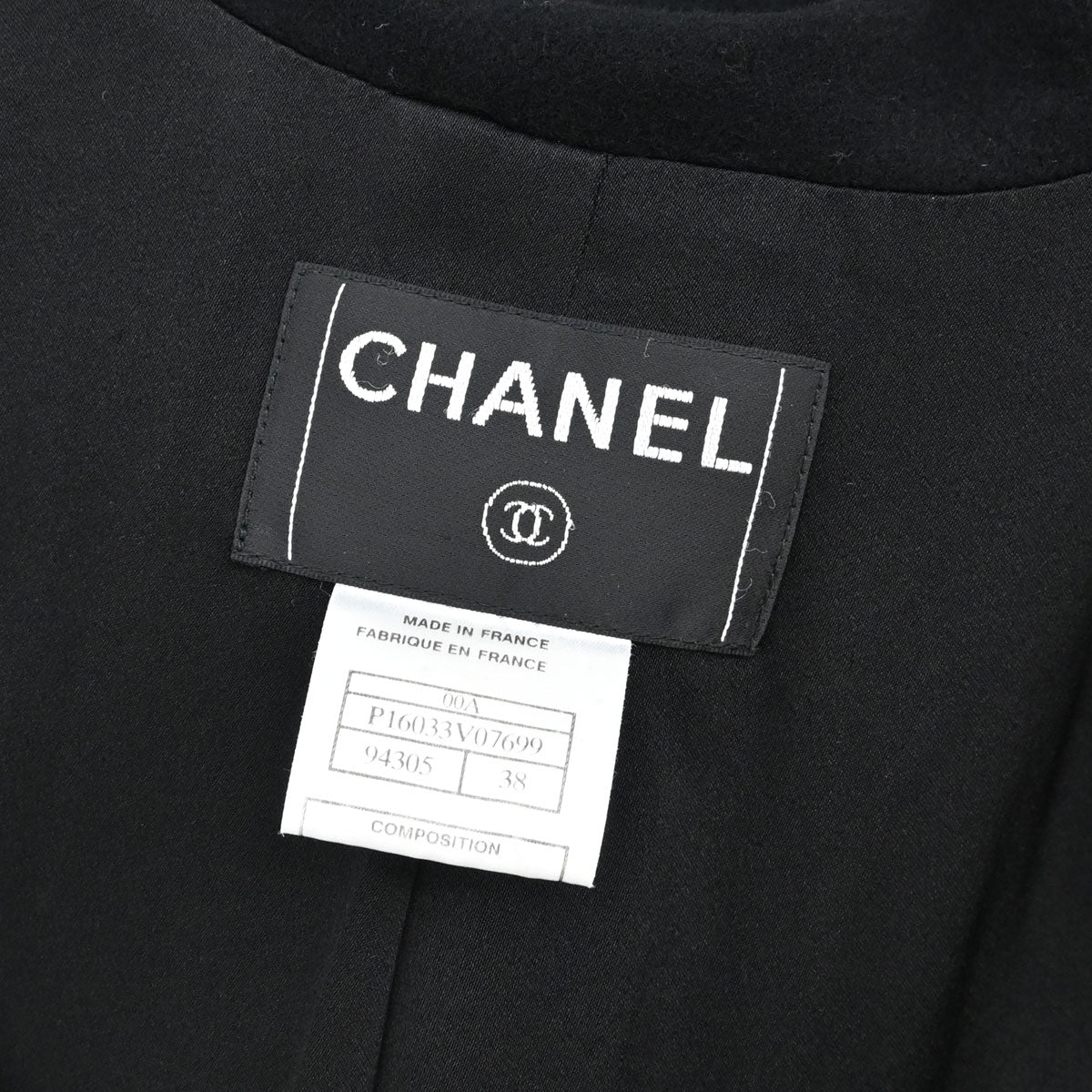 Chanel 2000 Coat Black #38