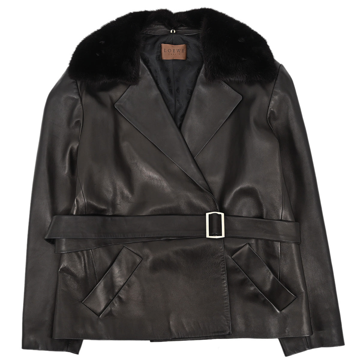Loewe Leather Jacket Black #46