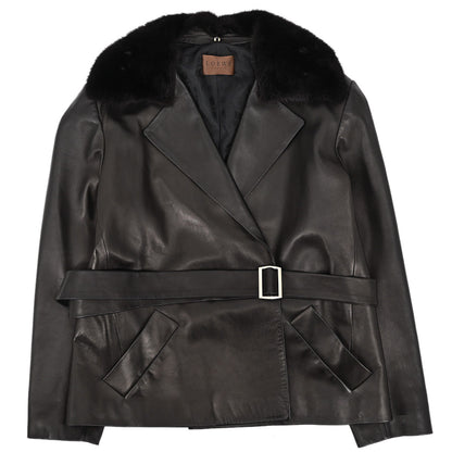 Loewe Leather Jacket Black #46