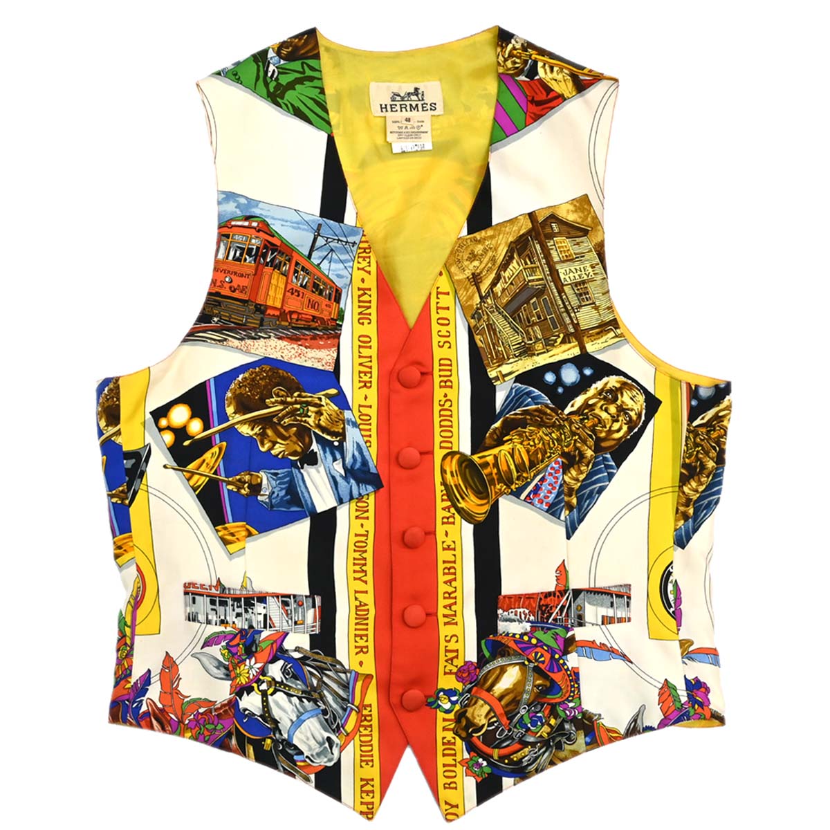 Hermes Vest The Original New-Orleans Creole Jazz 1923 Yellow #48