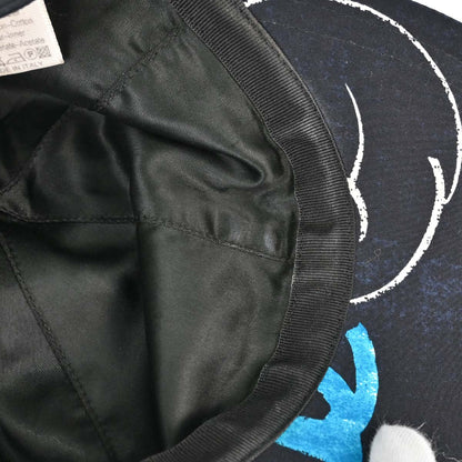 Chanel Print Black #M Cap Hat Small Good