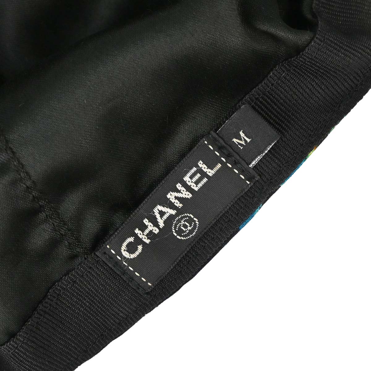 Chanel Print Black #M Cap Hat Small Good