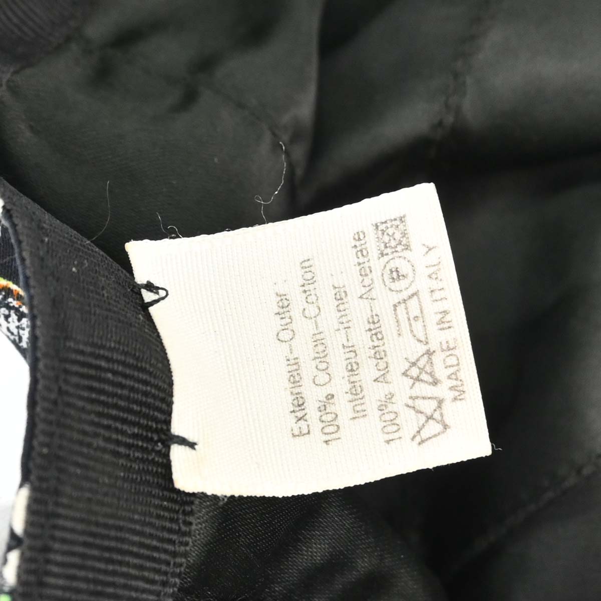 Chanel Print Black #M Cap Hat Small Good