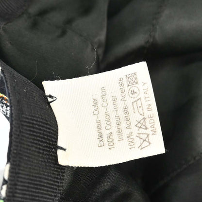 Chanel Print Black #M Cap Hat Small Good
