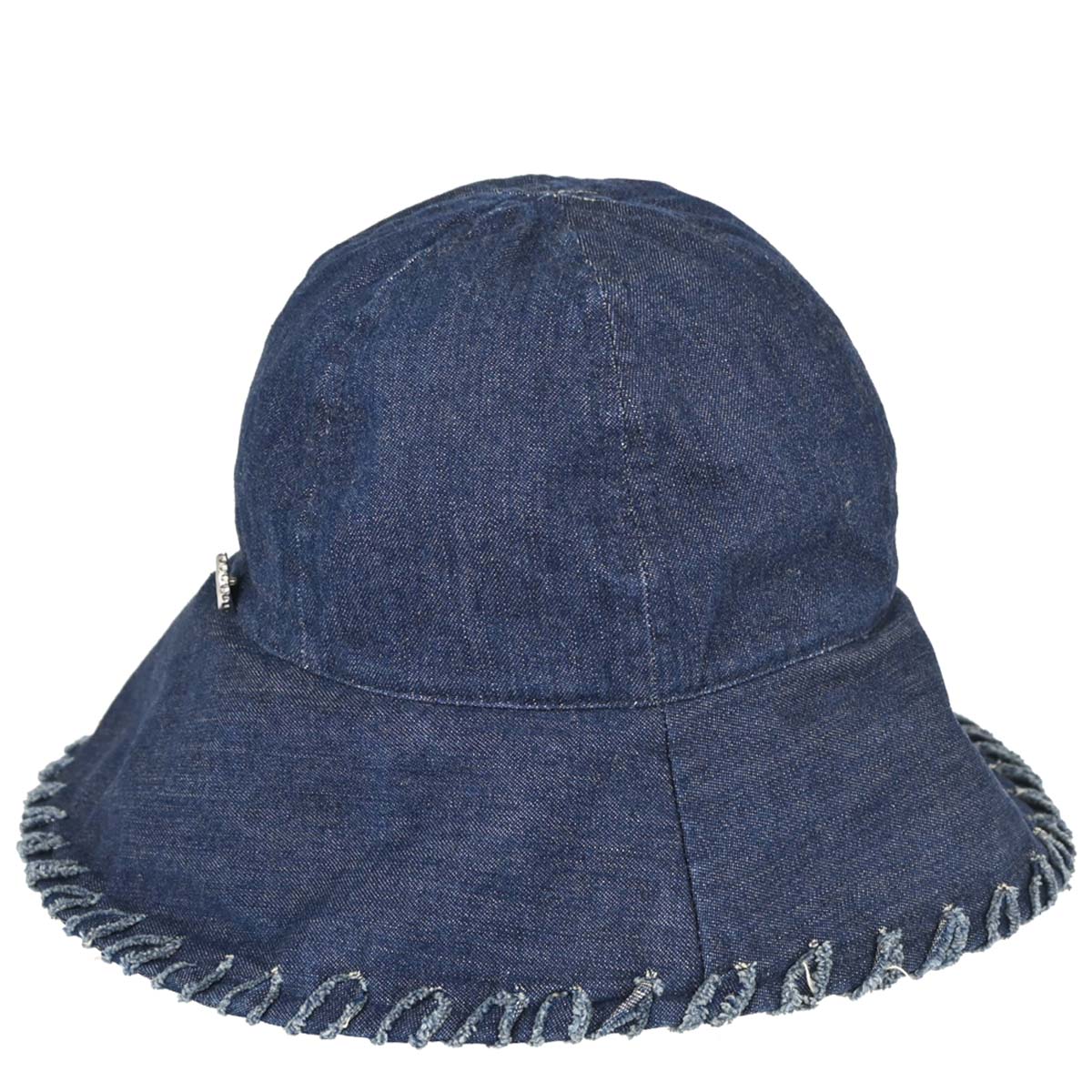 Chanel Navy Denim Hat #M Small Good