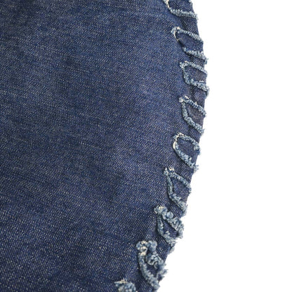 Chanel Navy Denim Hat #M Small Good
