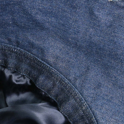 Chanel Navy Denim Hat #M Small Good