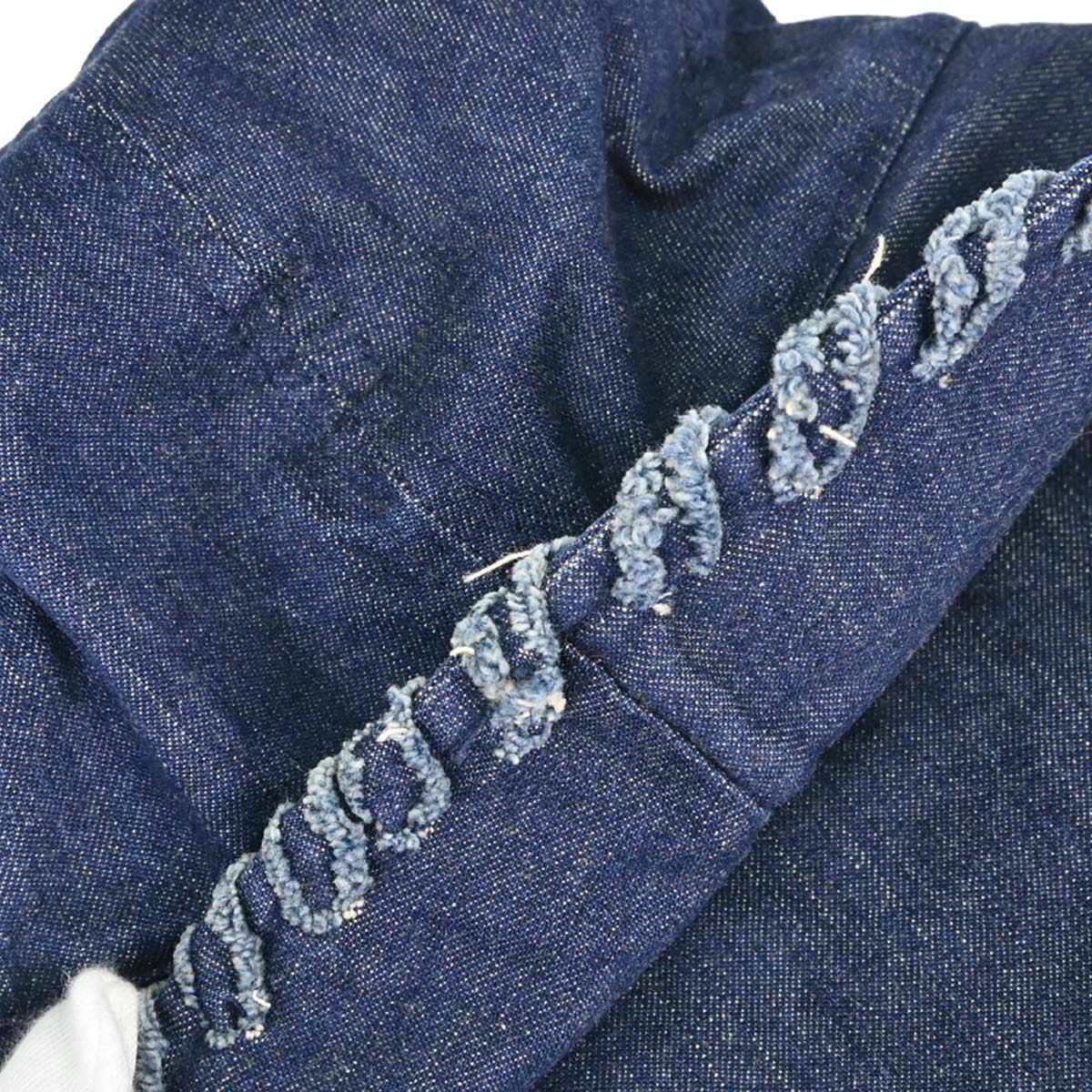 Chanel Navy Denim Hat #M Small Good