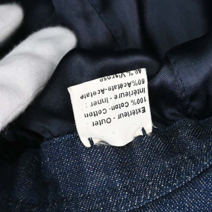 Chanel Navy Denim Hat #M Small Good