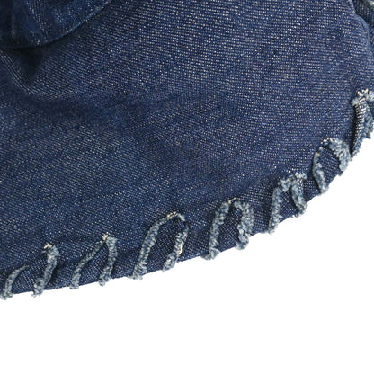 Chanel Navy Denim Hat #M Small Good