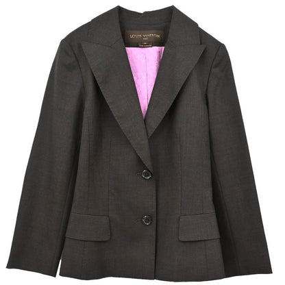 Louis Vuitton 2008 Single Breasted Jacket Dark Brown #34