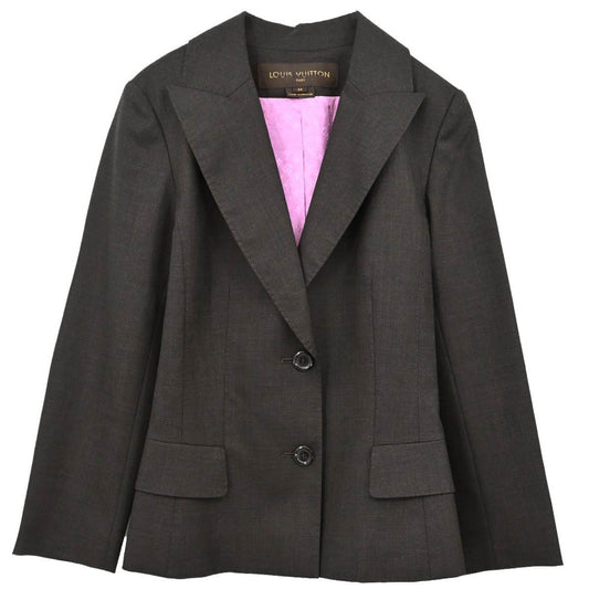 Louis Vuitton 2008 Single Breasted Jacket Dark Brown #34