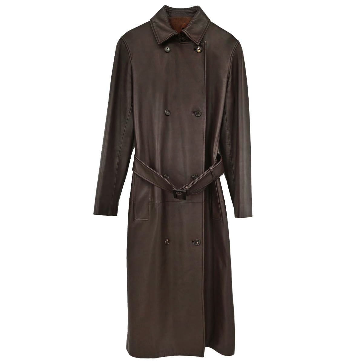 Loewe Leather Coat Brown #36