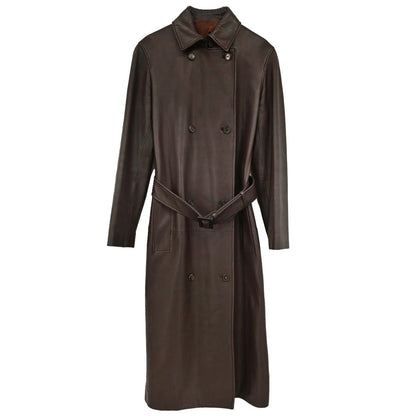 Loewe Leather Coat Brown #36