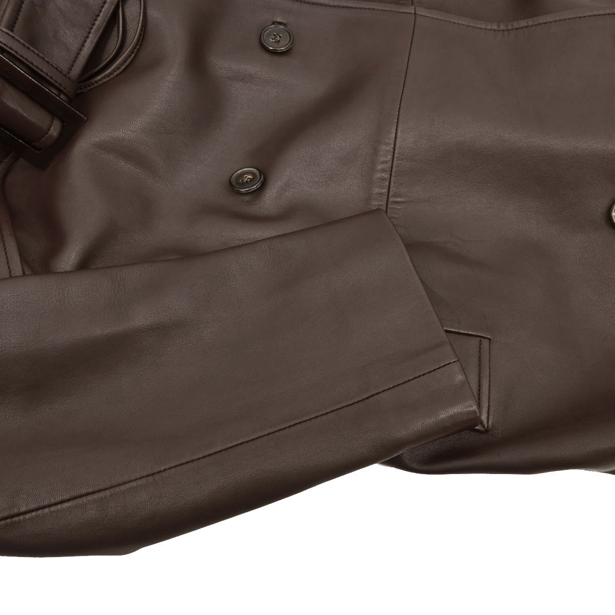Loewe Leather Coat Brown #36