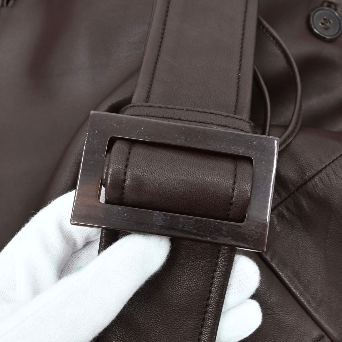 Loewe Leather Coat Brown #36
